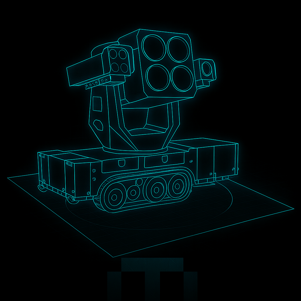 Wireframe of a tracker on a grid pad